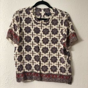 Madewell mosaic pattern blouse